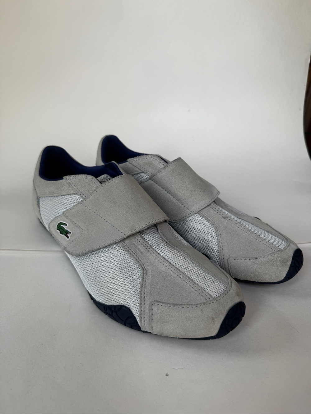Lacoste Radius Suede Mesh Sneakers Women’s 10 Gray Silver Y2K Retro